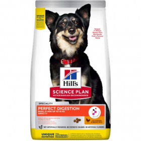 Hill`s Adult Perfect Digestion Small&Mini - За мини порода кучета над 1 година с пилешко и кафяв ориз опаковка 6 кг + подарък  двулицева чанта